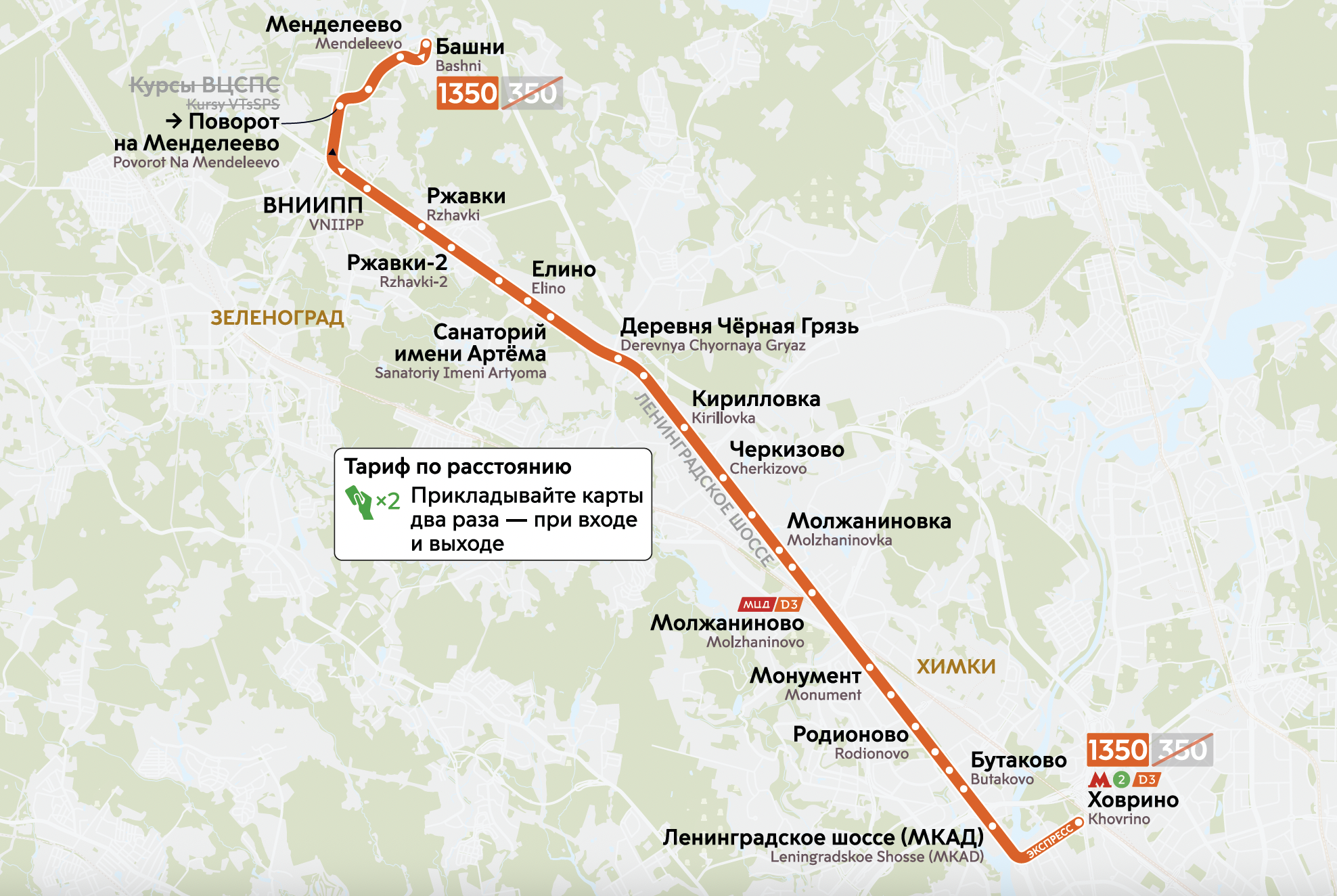 С 4 апреля заработает новый маршрут 1350 от метро &laquo;Ховрино&raquo; до Менделеево  фото