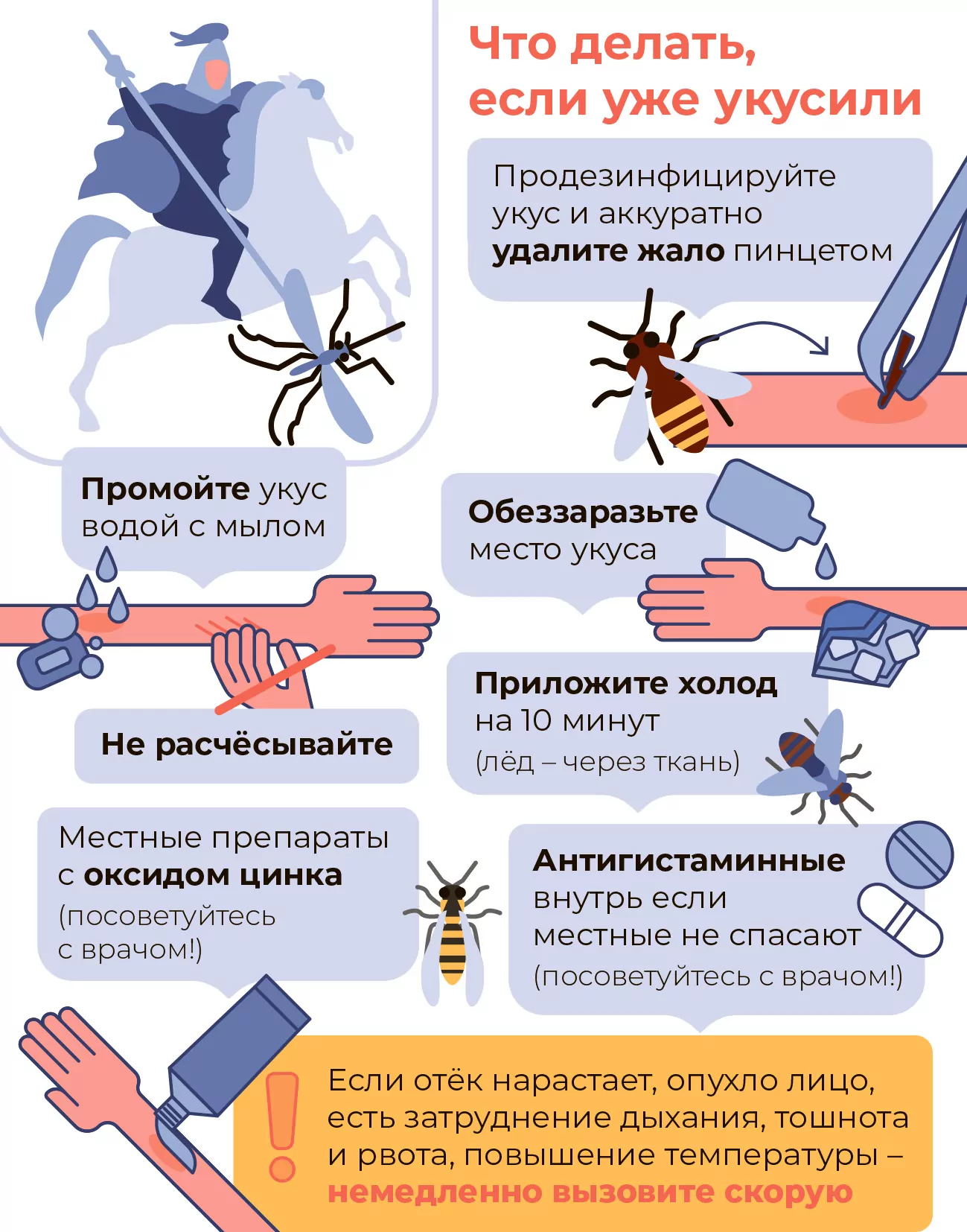 Как защититься от укусов насекомых: советы врача  фото