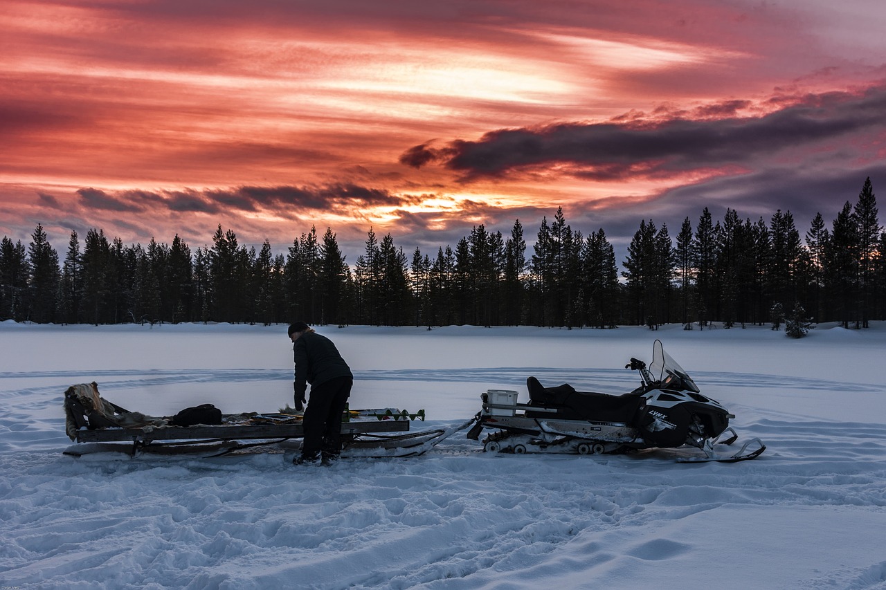 Снегоходы будут патрулировать места зимней рыбалки в Москве, фото