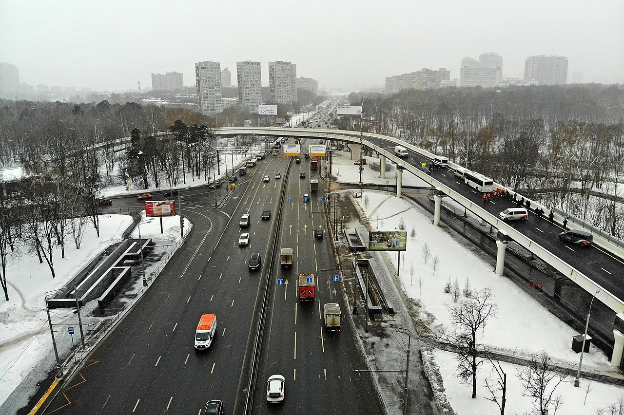 Собянин открыл новую эстакаду на Волоколамском шоссе, фото