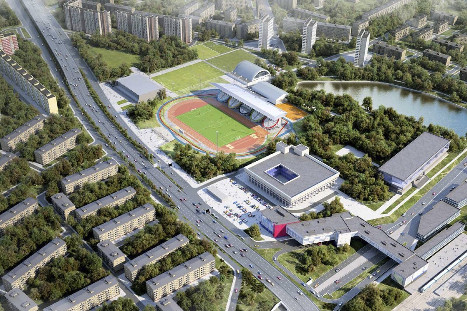 Реконструкция стадиона «Москвич» завершится в 2022 году, фото