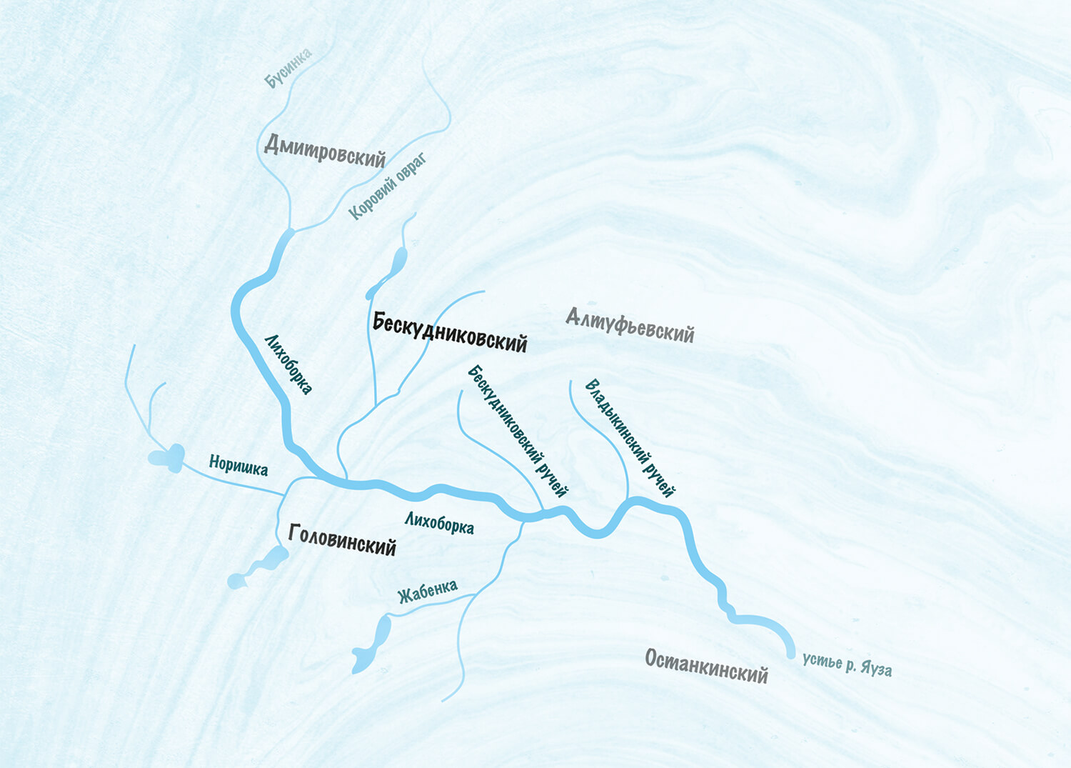 река яуза на карте