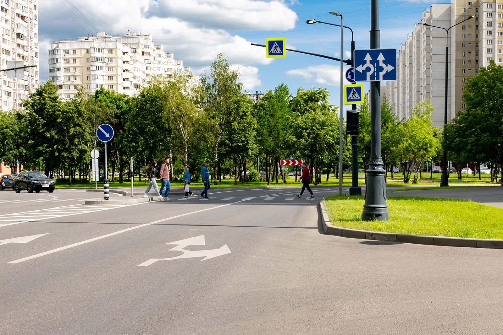 В Москве появятся новые перекрестки с безопасной разметкой, фото