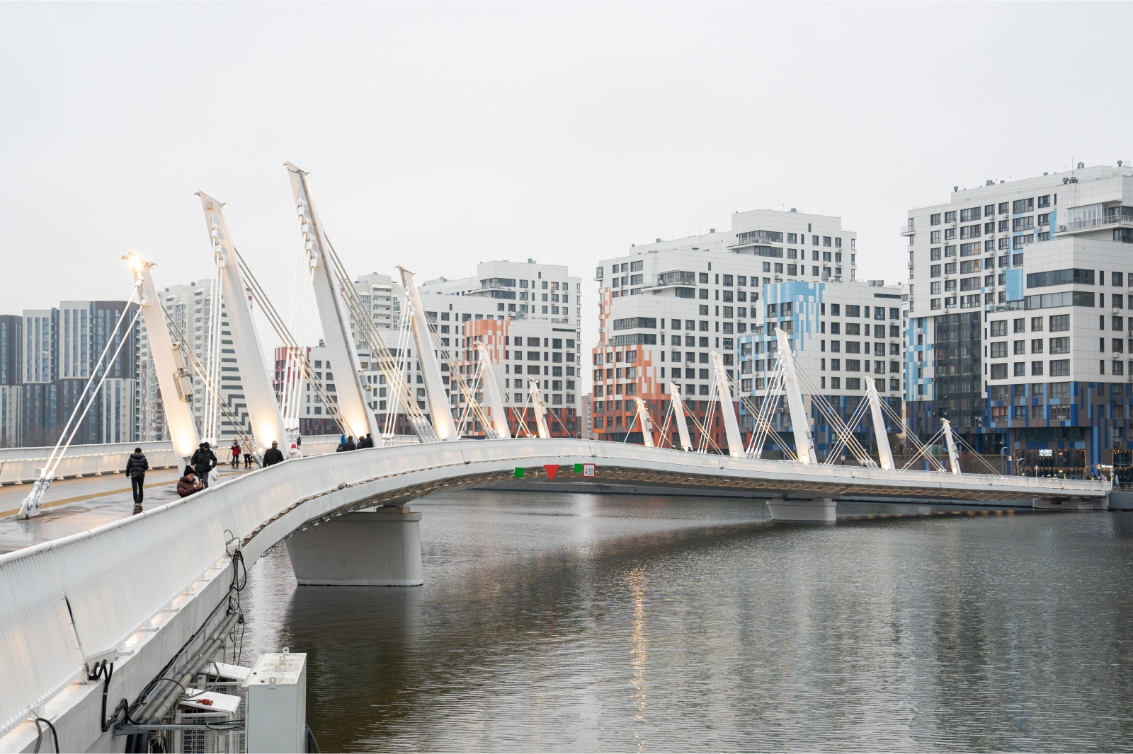 Сергей Собянин открыл новый пешеходный мост в районе Нагатинский затон, фото