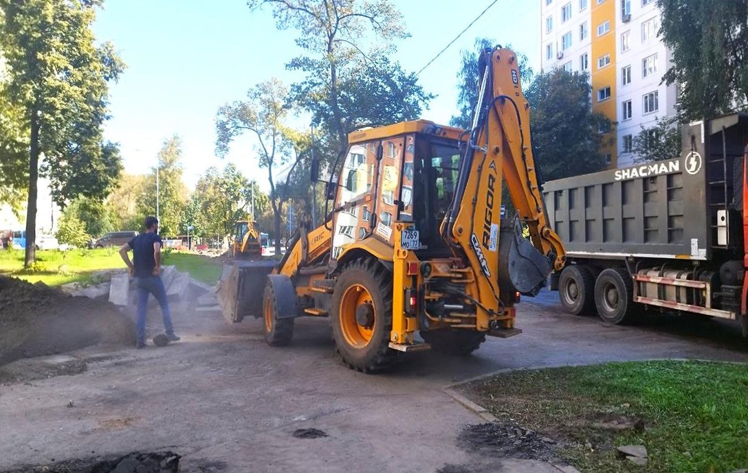 Благоустройство Ясного проезда началось в Южном Медведково, фото
