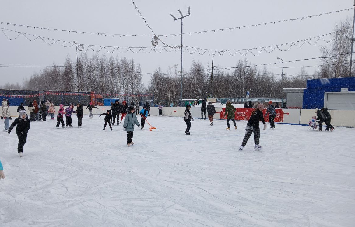 Ледовые развлечения пройдут на катке в Бирюлево Восточном, фото