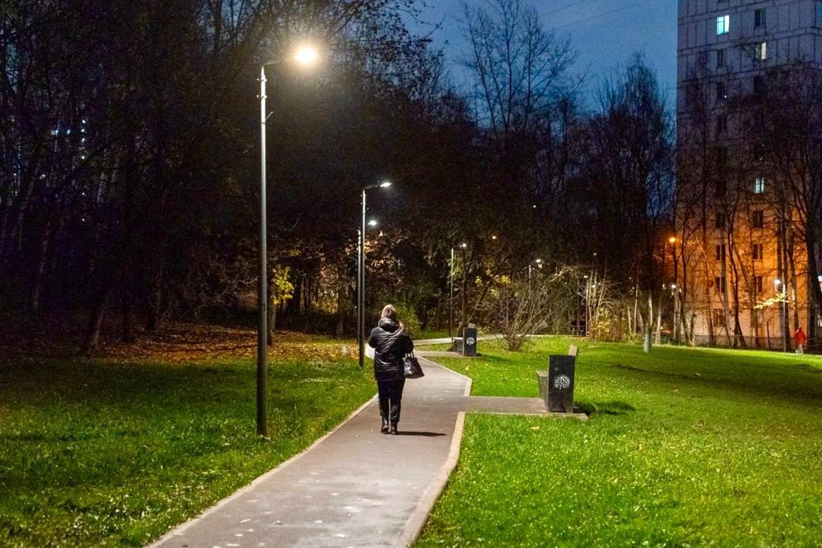 Десятки новых опор освещения установили в Северном Медведково в этом году, фото