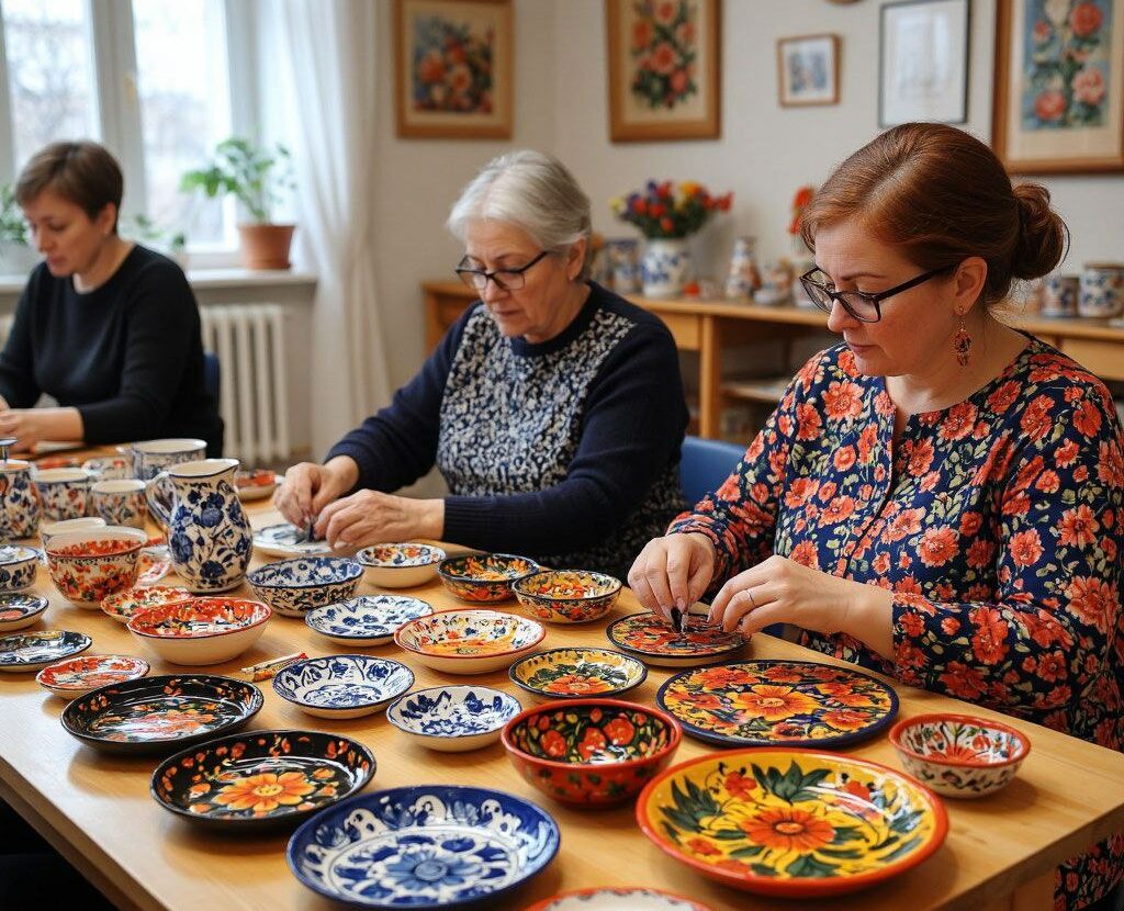 Бесплатные занятия по росписи посуды и шкатулок начнутся на Большой Косинской, фото