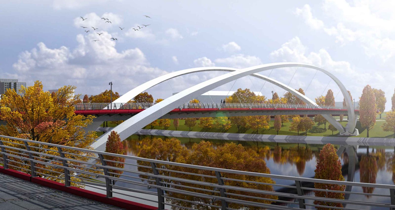 Владимир Ефимов: Началось строительство опор арок моста между Мневниковской поймой и районом Крылатское, фото