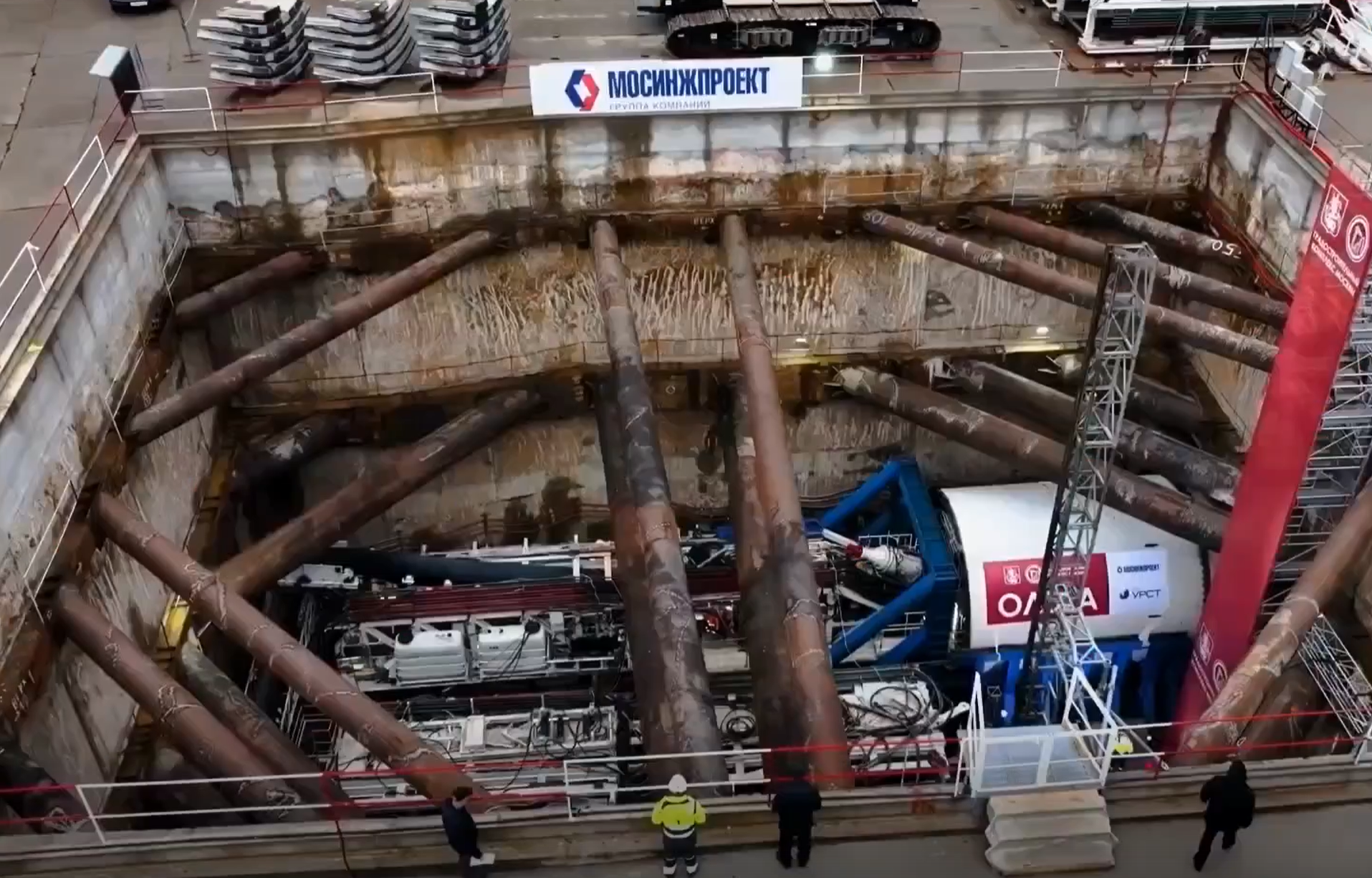 В Москве щит для прокладки тоннеля метро собрали уникальным способом, фото