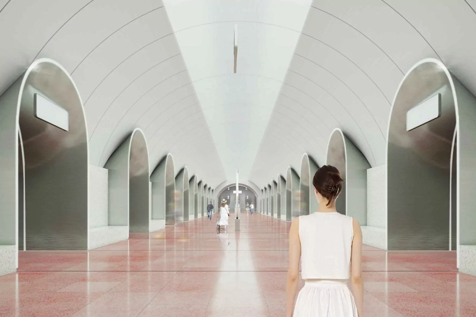 Заканчивается отделка станции «Рижская» Большой кольцевой линии метро, фото