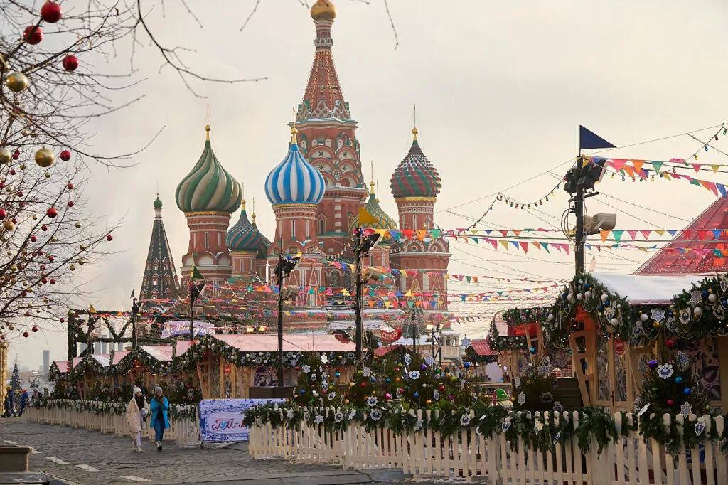 Новогодний вид Красной площади