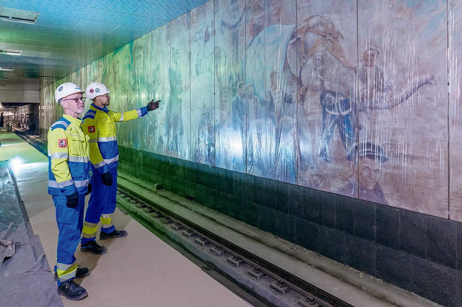 Основное оформление строящейся станции метро «Яхромская» завершено, фото