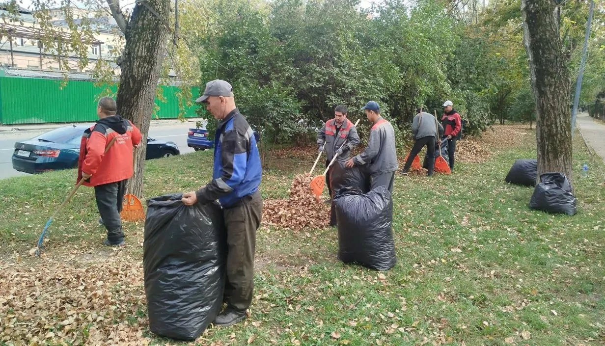 Коммунальные службы Останкинского района приступили к сезонной уборке территорий, фото